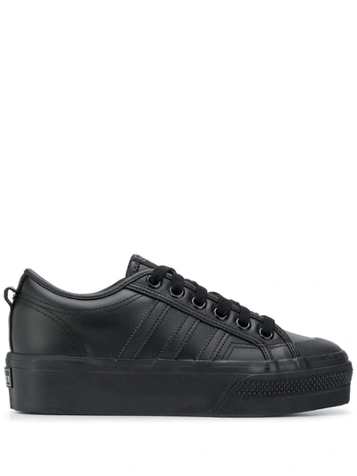 Adidas Originals Adidas Women's Originals Nizza Platform Casual Shoes In White/ Core Black