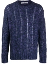 Melange Cable-Knit Sweater