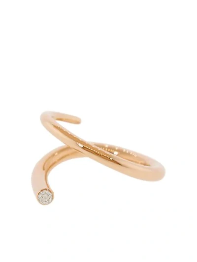 Kat Kim 18kt Rose Gold Diamond Crescendo Pin Ring