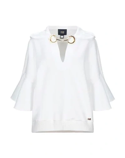 Cavalli Class Hooded Sweatshirt In White