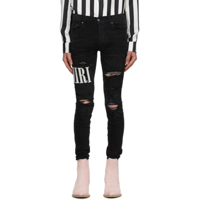 amiri jeans embroidered