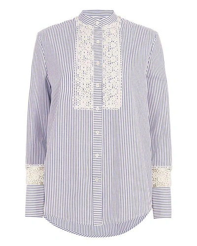 Lover Lace Inset Striped Shirt