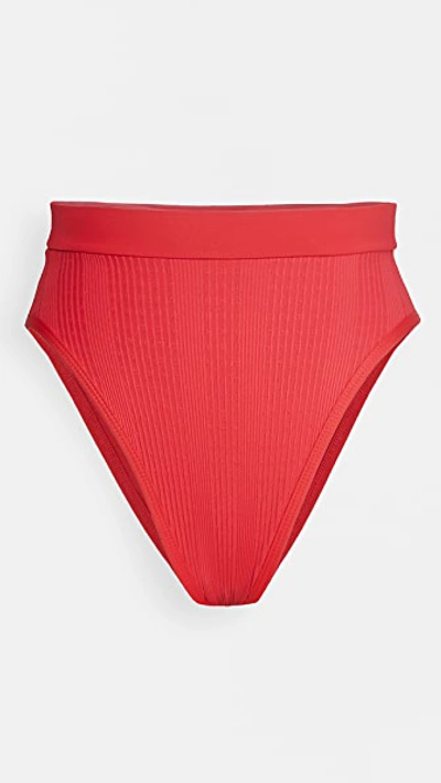 L*space French Cut Swim Briefs In Lipstick Red