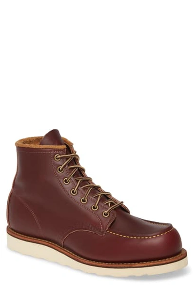 Red Wing 6 Inch Moc Toe Boot In Oxblood Mesa Leather