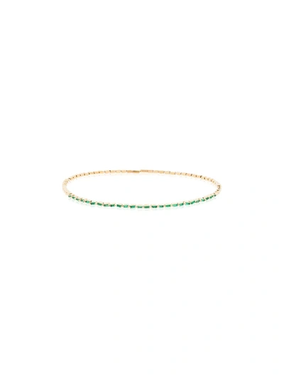 Suzanne Kalan 18kt Yellow Gold Emerald Choker In Metallic