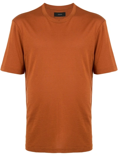Joseph Classic Crew-neck T-shirt In Orange