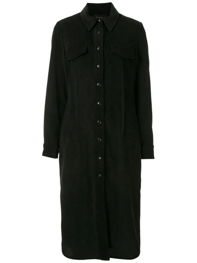 Alcaçuz Roteiro Long Sleeves Shirt Dress In Black