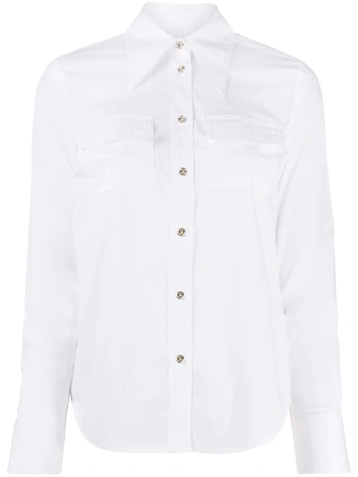 Michael Michael Kors Pointed Collar Shirt In White