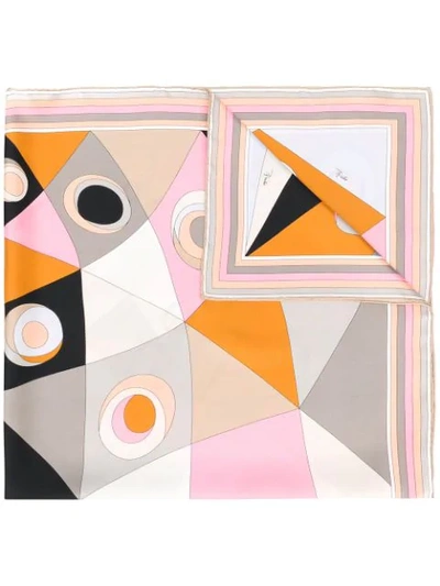 Emilio Pucci Abstract Print Scarf In Multicolour