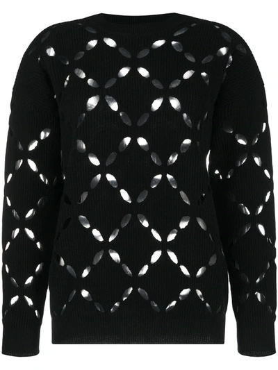 Versace Cut-out Detail Jumper In Black