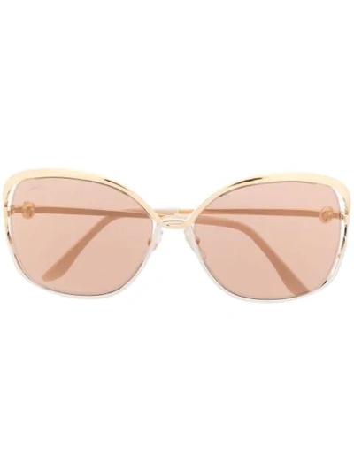 Cartier Trinity Cat-eye Sunglasses In Gold