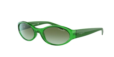 Vogue Eyewear Vogue Vo5315s Transparent Green Sunglasses In Green Gradient