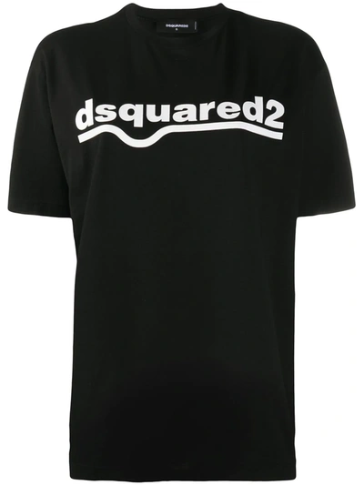 Dsquared2 Black Cotton Dsq2 T-shirt