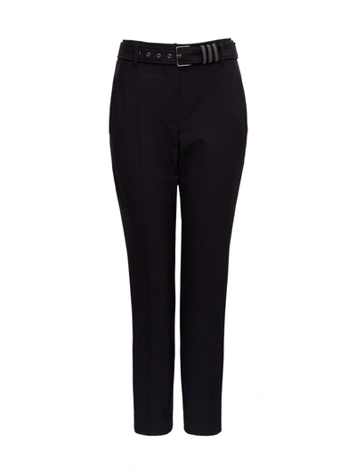 Brunello Cucinelli Belted Trousers In Black