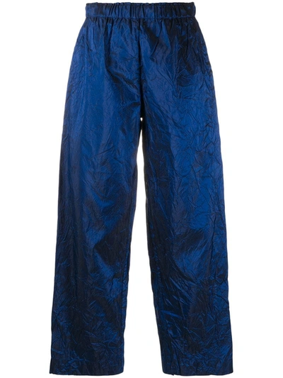 Daniela Gregis Pigiama 100% Silk Slim Pants In Blue