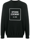 Opening Ceremony Box Logo Long-sleeved Sweatshirt In Black