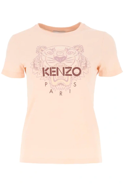 Kenzo Tiger Print T-shirt In Pink