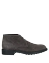 Tod's Ankle Boots In Steel Grey