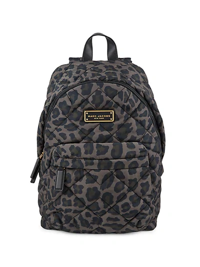 Marc Jacobs Quilted Print Backback In Spanish Moss