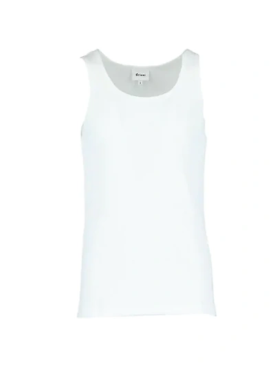 Brioni Ribbed Jersey Tank In White