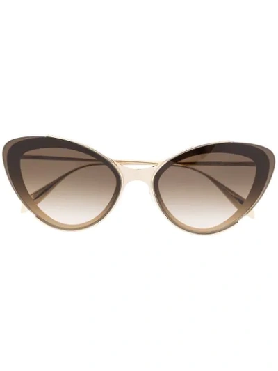 Alexander Mcqueen Gradient Lens Cat-eye Sunglasses In Gold