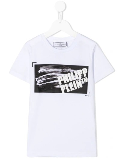 Philipp Plein Junior Kids' Branded T-shirt In White