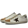 Golden Goose White And Beige Leather Super-star Sneakers