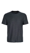 Theory Men's Milan Standard-fit Micro Grid Check T-shirt In Black/white Gray