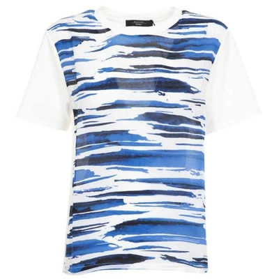 Weekend Max Mara Max Mara Weekend Silky Fronted Tronto T Shirt In Blue,white