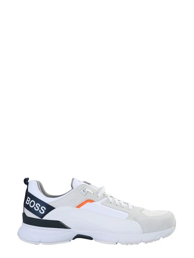 Hugo Boss Velocity Runn Sneakers In Bianco