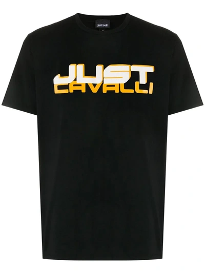 Just Cavalli Logo-print Cotton T-shirt In Black