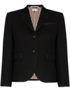 Thom Browne Classic Wool Single-breaster Blazer Jacket In Black