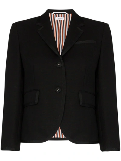 Thom Browne Classic Wool Single-breaster Blazer Jacket In Black