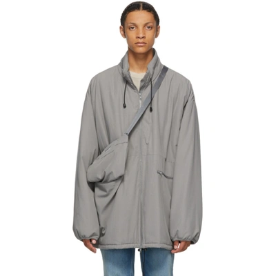 Maison Margiela Grey Recycled Packable Sports Coat In 858 Medgrey