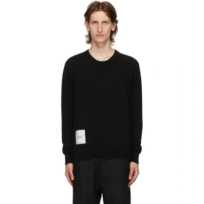 Maison Margiela Appliquéd Cashmere And Merino Wool-blend Sweater In Black