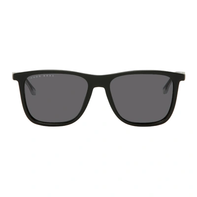 Hugo Boss Boss Black Rectangular Sunglasses In 0003 Black