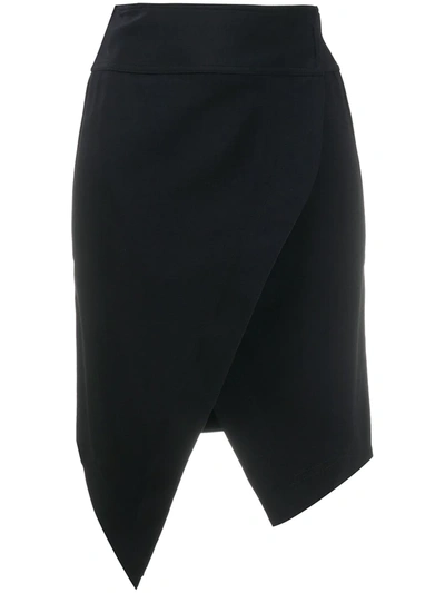 Just Cavalli Asymmetric Wrap Skirt In Black