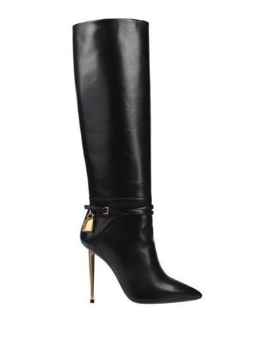 Tom Ford Padlock Boots In Black