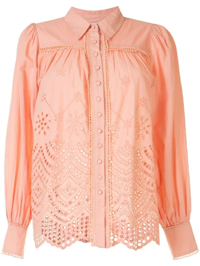 We Are Kindred Lua Embroidered Shirt In Pink