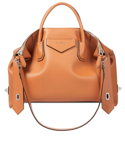 Givenchy Small Antigona Satchel Brown Leather Shoulder Bag - MyDesignerly