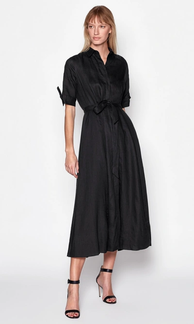 Equipment Irenne Linen Shirtdress In True Black | ModeSens