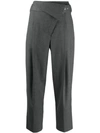 3.1 Phillip Lim Belted Overlap Trousers In Grey