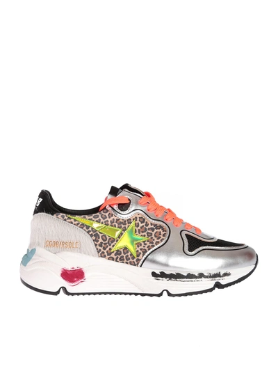 Golden Goose Running Sole Sneakers Featuring Animal Print In Multi