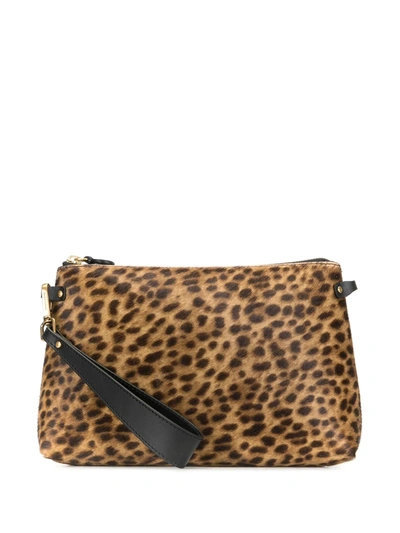 Zanellato Super Baby Postina Leopard Leather Shoulder Bag In Multicolour