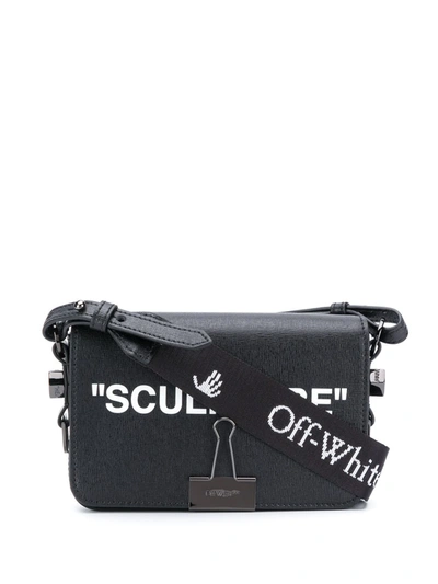 Off-white Mini Sculpture Crossbody Bag In Black