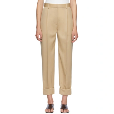 The Row Marta High-rise Wool-twill Trousers In Neutral
