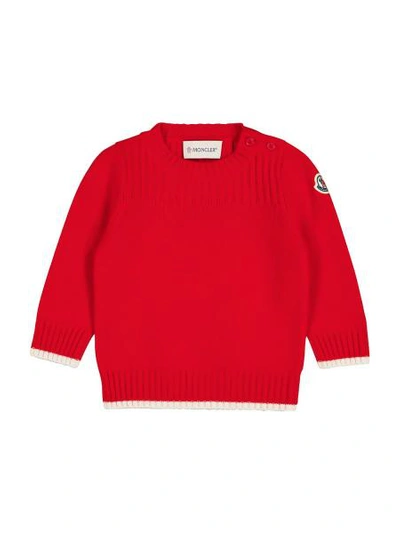 Moncler Kids Pullover For Boys In Red