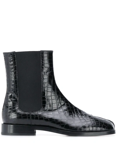 Maison Margiela Tabi Toe Ankle Boots In Black