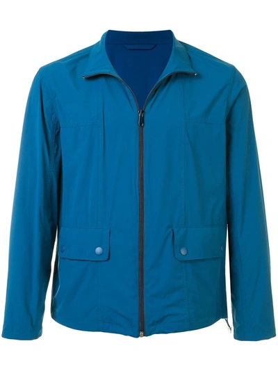 Cerruti 1881 Zipped Lightweight Jacket In Blue
