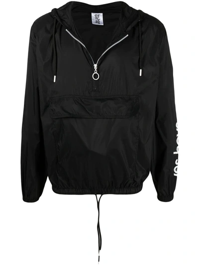 Les Girls Les Boys Pac-a-mac Pullover Jacket In Black